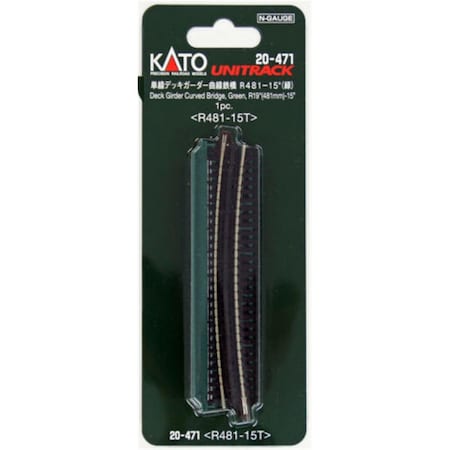 Kato 19 in. N Curved Deck Girder Model BridgeGreen KAT20-471